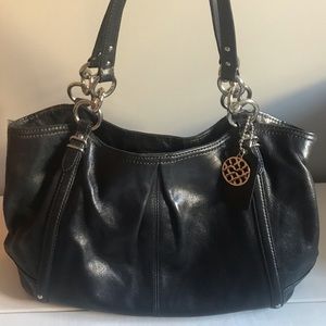 Coach black leather bag